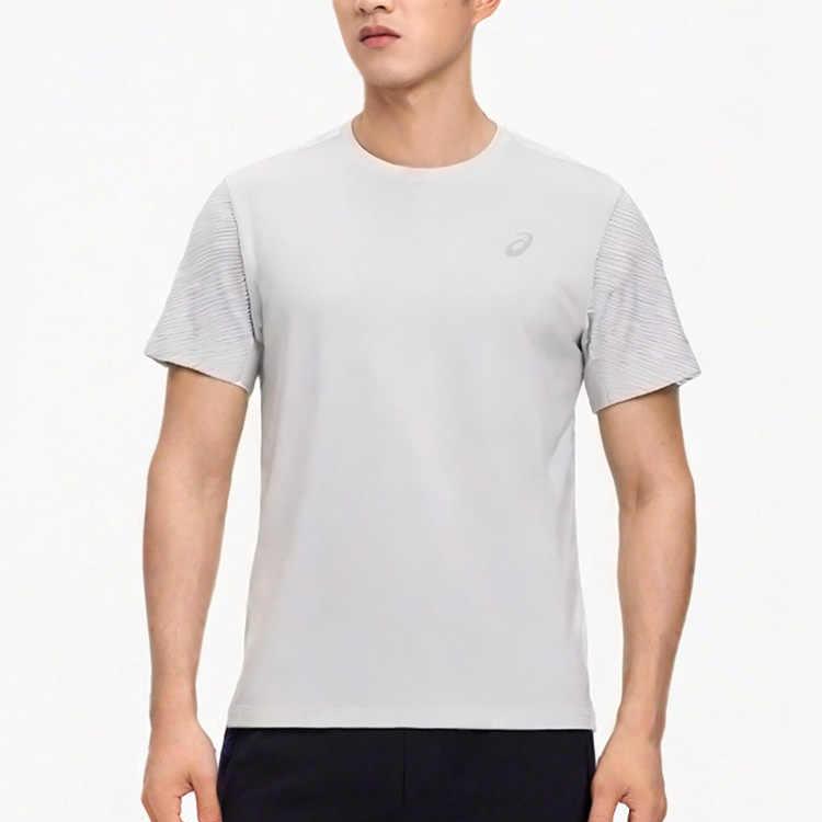 New Asics Men Running T Shirt Men's Gray 2011D326-020