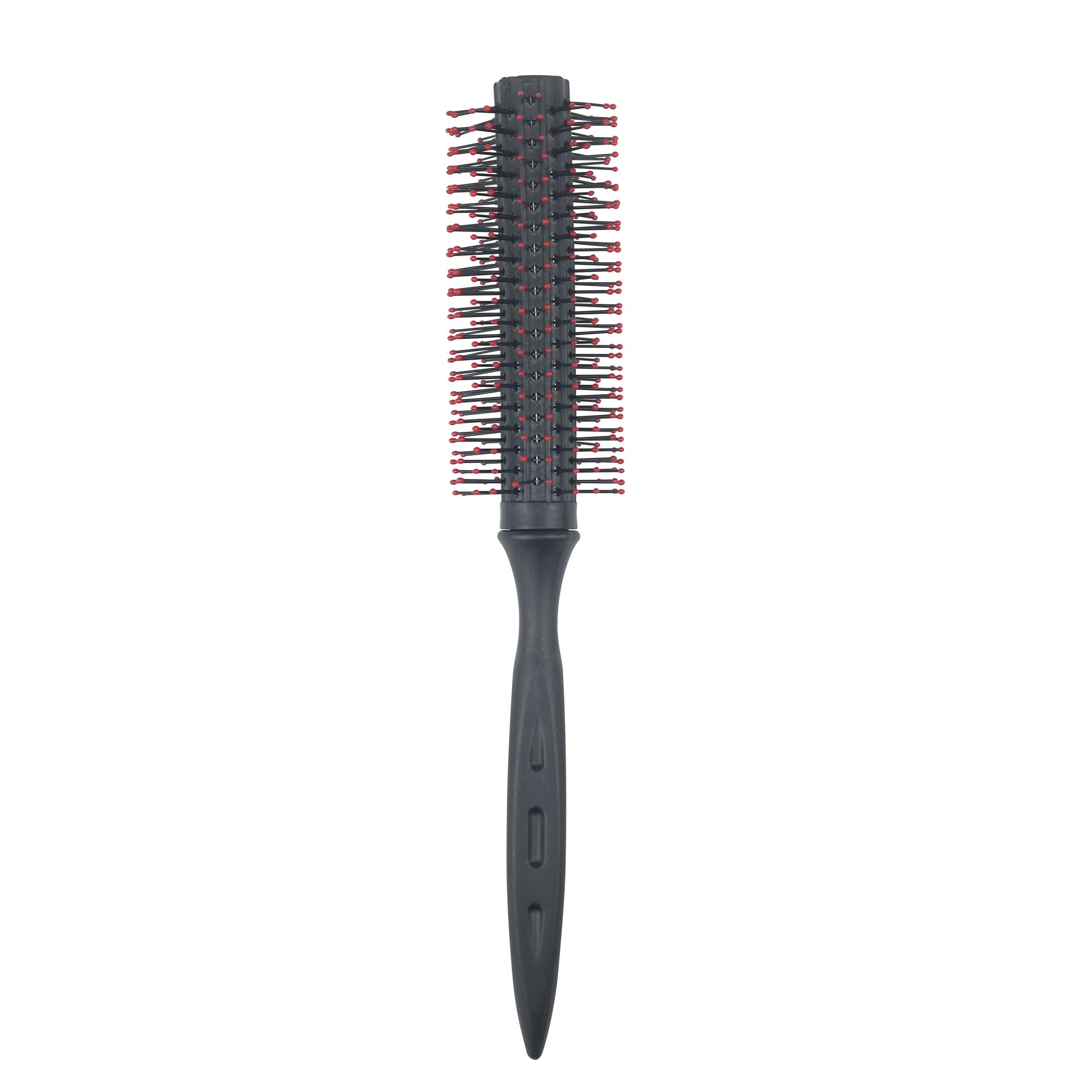 Super Round Blow Brush Plastic With Nylon Bristle Blow Drying Thermal & Ionic Roll Styling Hairbrush чёрный