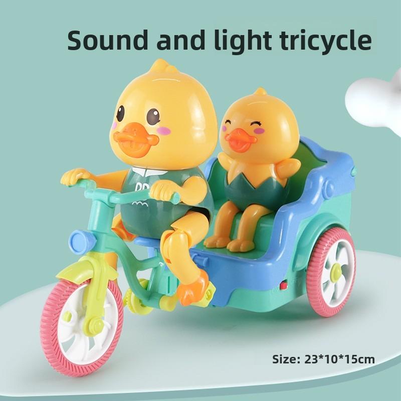 Baby Lernspielzeug Blinklicht Musik Soundeffekte Niedliche Ente Dreirad Für Kinder