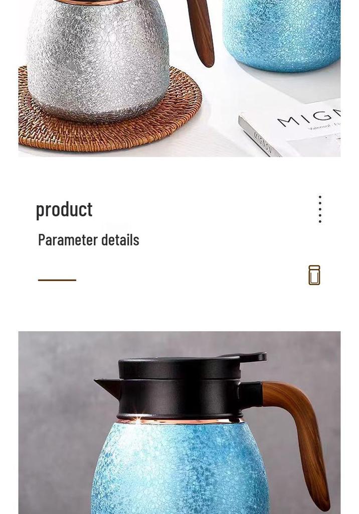 Titanium-Plated Stewing Pot with Large Capacity, 316 Stainless Steel Inner Pot, Ideal for Tea and Hot Water.