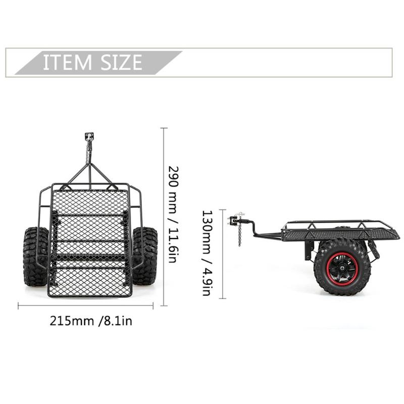 Model Car Metal Mobile Trailer for Car Toy Upgrade Accessories for 1/10 Model Car