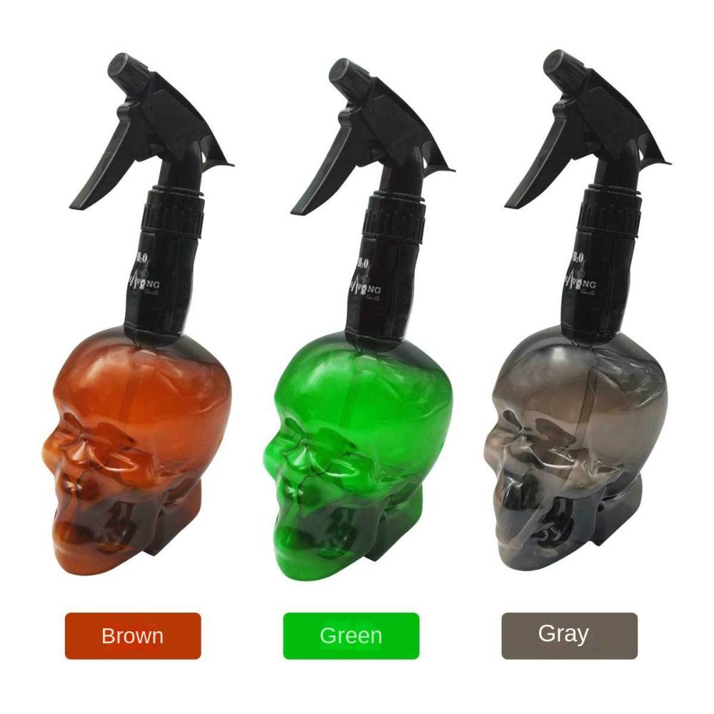 Totenkopf Design Friseursprayflasche Großes Fassungsvermögen Kontinuierlicher Nebel Gießkanne Retro 500ML Nachfüllbare Flaschen Salon