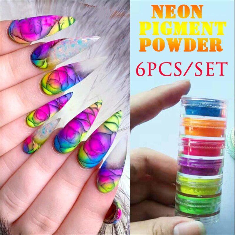 Lot De 3 Poudres à Ongles Pigmentées REJANE’S - 6 Couleurs - Pour Nail Art