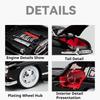 1:24 300sl W140 Alloy Model Toys Diecast Car With Sound Light Pull Back Doors Opened Miniature Models Classic Toy Gifts For Boys