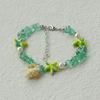 Handmade Seashell & Crushed Stone Bracelet with Lobster Clasp - Perfect Summer Travel Souvenir