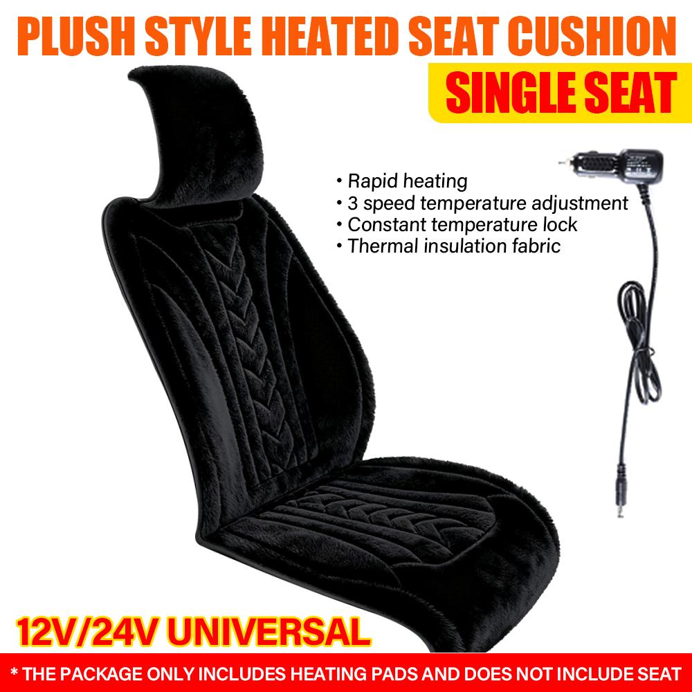 

Winter Car Seat Heater Cover Universal Intelligent Switch Automatic Start Stop Temperature Auto Seat Warmer with for Car Van SUV Flocking Cloth&Autumn And Winter&heating