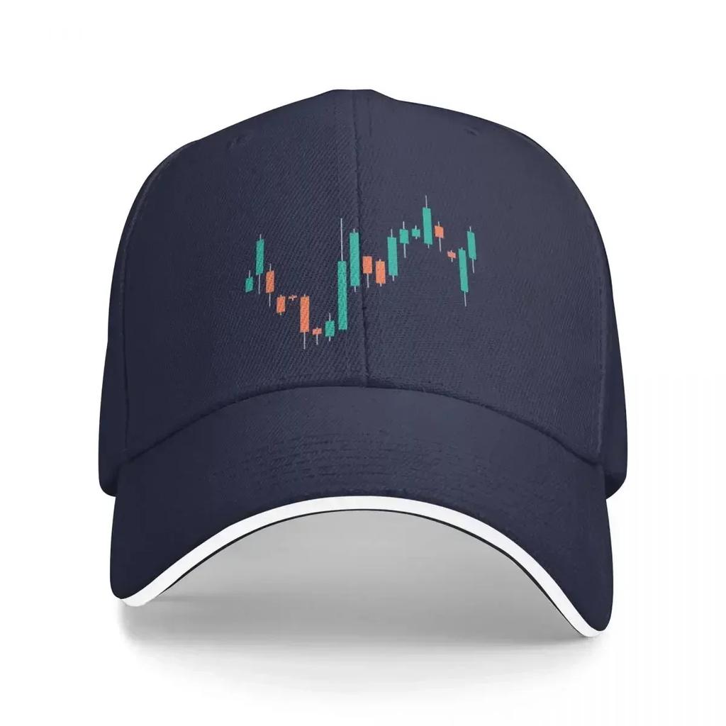 Bitcoin Cryptocurrency Art Stock Market Candlesticks Classic Dad Hats Pure Color Women's Hat Windproof Baseball Caps Peaked Cap