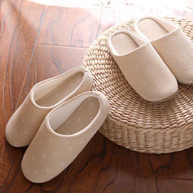 Everyday Flower Dot Unisex Living Room Slippers 2COLOR CH1893512 Yellow