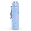 1PC Pastel Heart Dot Seamless Pattern 750ml Color Plastic Sports Water Bottle Leakproof Flip Straw Lid Suitable for Sports Office Home Use