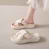 Women's Retro Summer New Fashionable and Beautiful Fairy Style Thick Bottom One Word Sandals with Slippers
