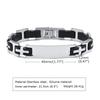 Titanium Steel Silicone Curved Bracelet for Men - Engravable Jewelry Accessory