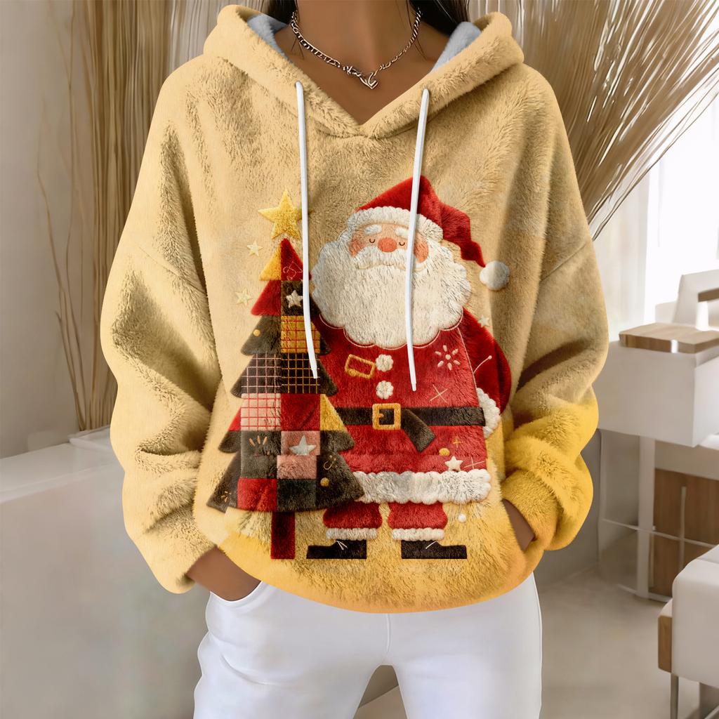 Dámské mikiny Oversized Zimní Plyšové Roztomilé Mikiny Pulovr Trendy Podzimní Zimní Oblečení