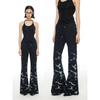 Print Elastic Waist Casual Black Y2g Sexy Sweatpants