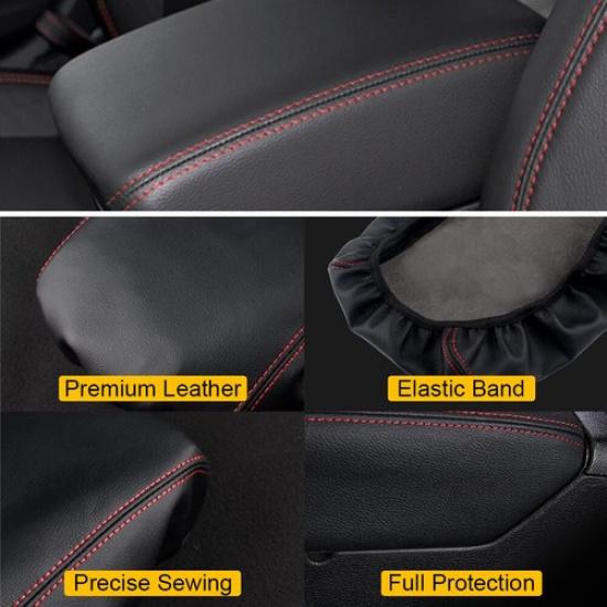 Leather Center Console Lid Armrest Cover Fit JEEP Wrangler JL JLU  2018-2024
