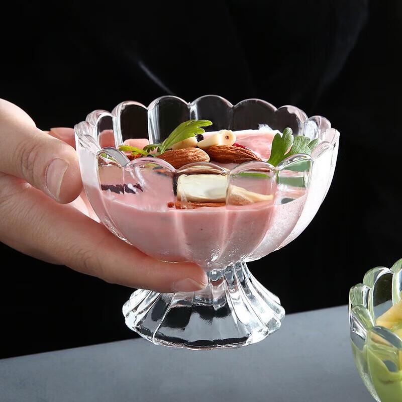 NHZHIW 160ml Düzensiz Cam Salata ve Yoğurt Kasesi