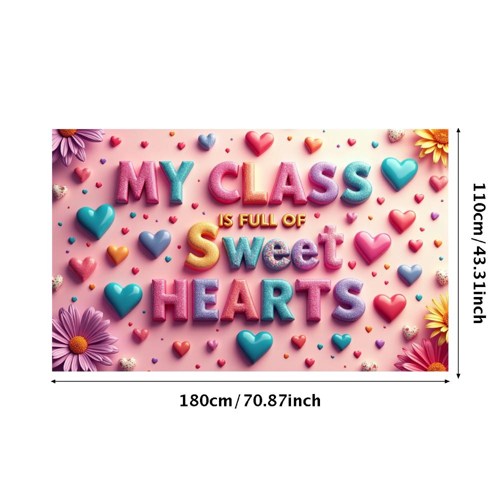 

Stylish Party Banner Fun Sweetheart Multi-colored Baby Shower Banner Attractive Background Decor for Wall Decor