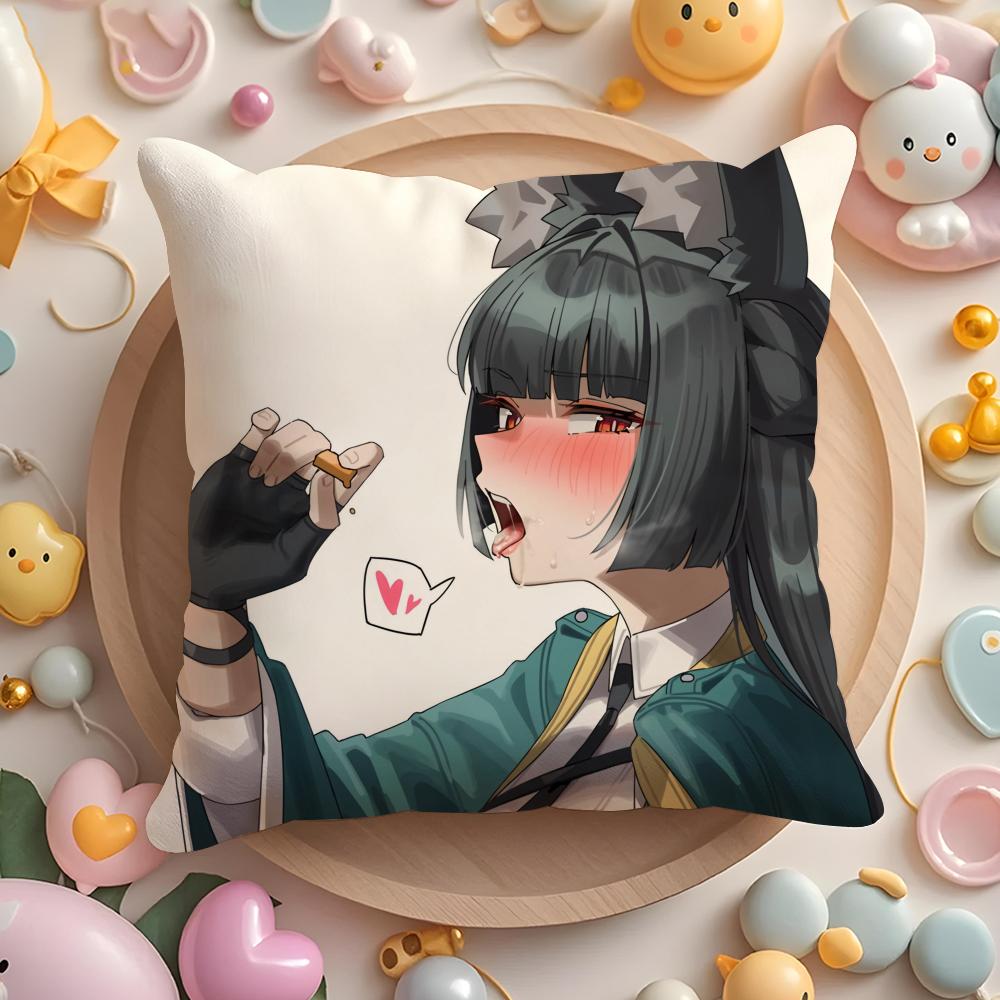 Hoshimi Miyabi Z-Zone Z-Zero Cushion Cover Plush Fabric Soft Double-Sided Printed Sofa Warm Winter Home Gift Pillow Cover