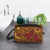 Custom Traditional African Ethnic Tribal Ankara Geometric Cosmetic Bag Large Capacity Makeup Case Beauty Storage Toiletry Bags