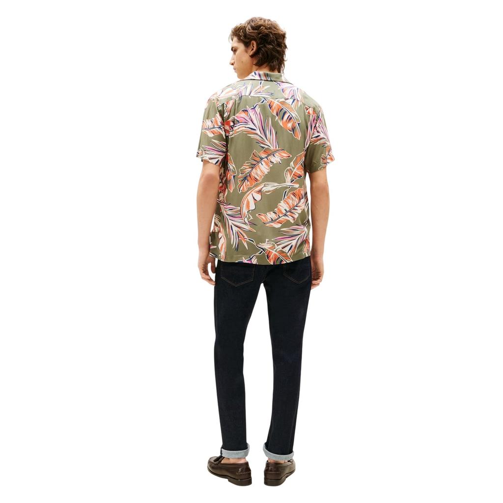 Tommy Hilfiger Mens Tropical Regular Short-Sleeved Shirt