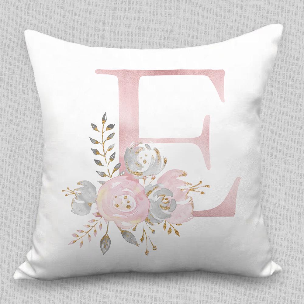 Nordische Kissenhülle Rosa Buchstaben Kissenhülle Auto Sofa Lendenkissen Sitzkissen