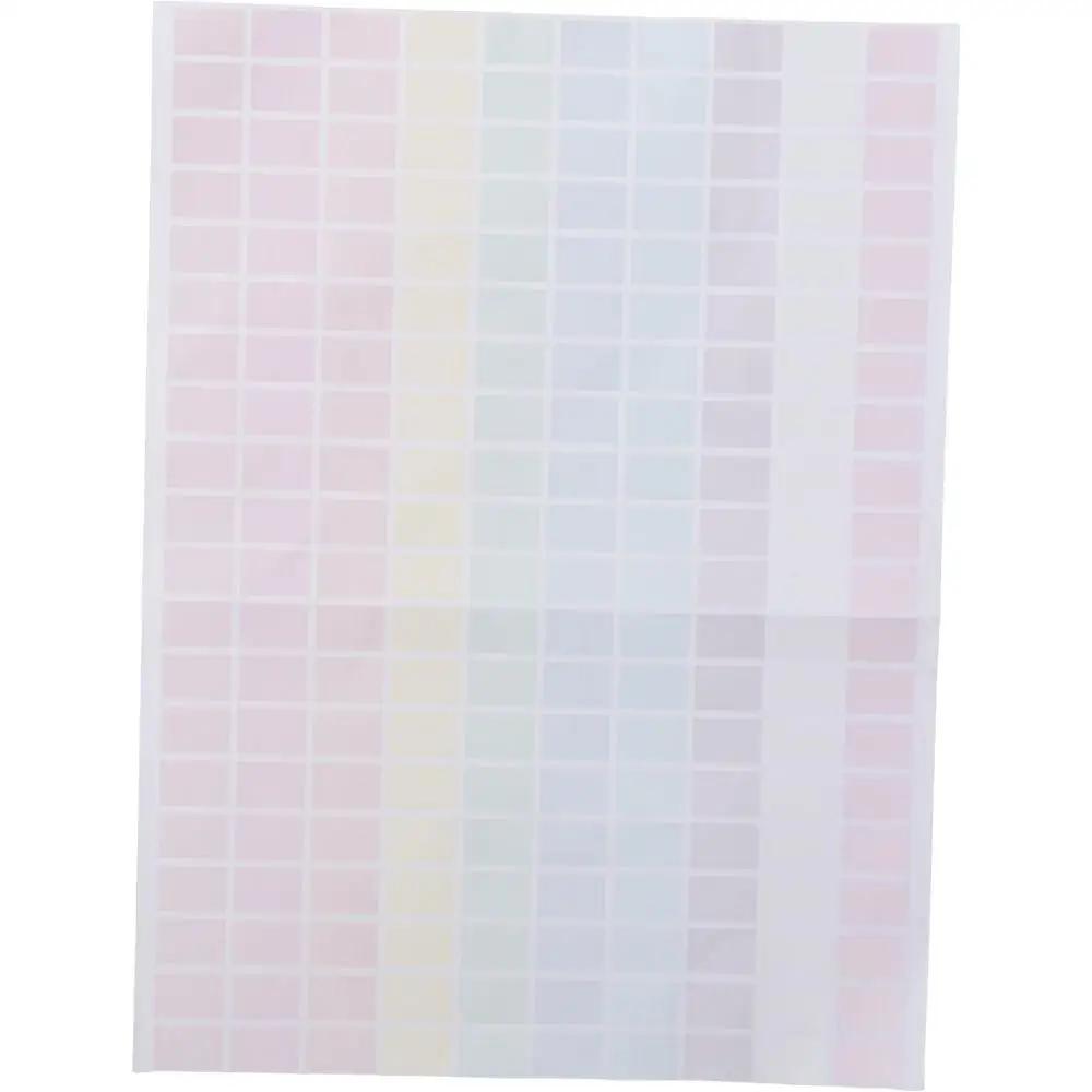 2000PCS Marking Rectangular Self-adhesive Stickers Multi-color 10 Colors Price Tags Stickers Copper Sticker Colored Labels