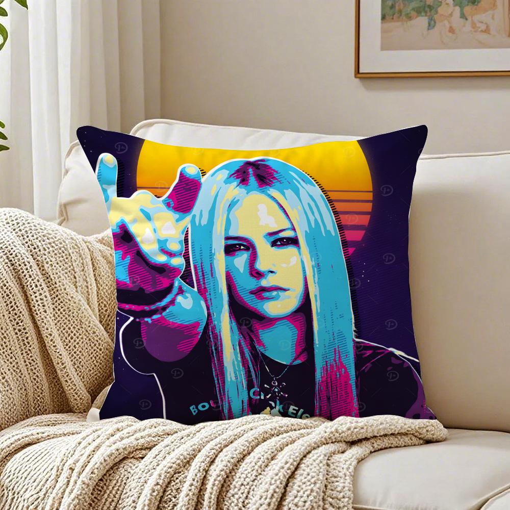 Music PopPunk AAvril LLavigne Cushion Cover Pillowcase Antidustmite Living Room Sofa Decor Cushion Room