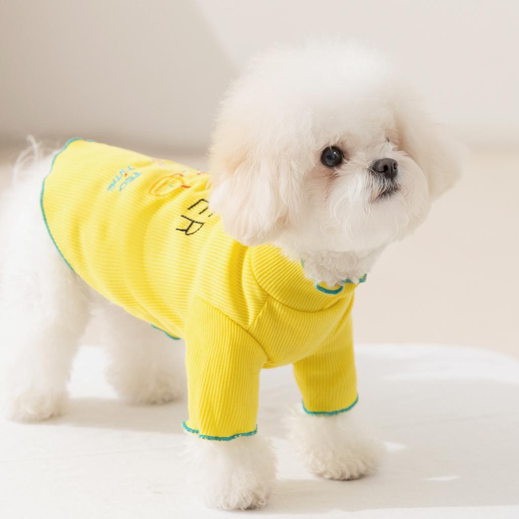 1Pcs Summer pet clothes casual afternoon tea home wear high-necked small dog dog cat clothes