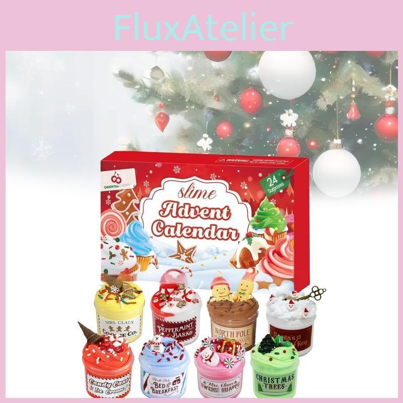 Weihnachten 24 Tage Schleim-Set Countdown-Kalender Butter-Schleim Stressabbau-Spielzeug