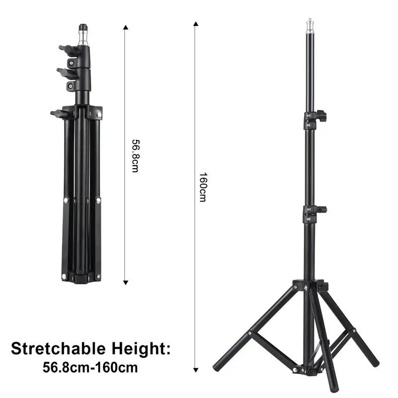 Metal Tripod Stand Universal Projector Bracket Extendable To 1.6M Aluminum Alloy Interface Adjustable Height for Projector