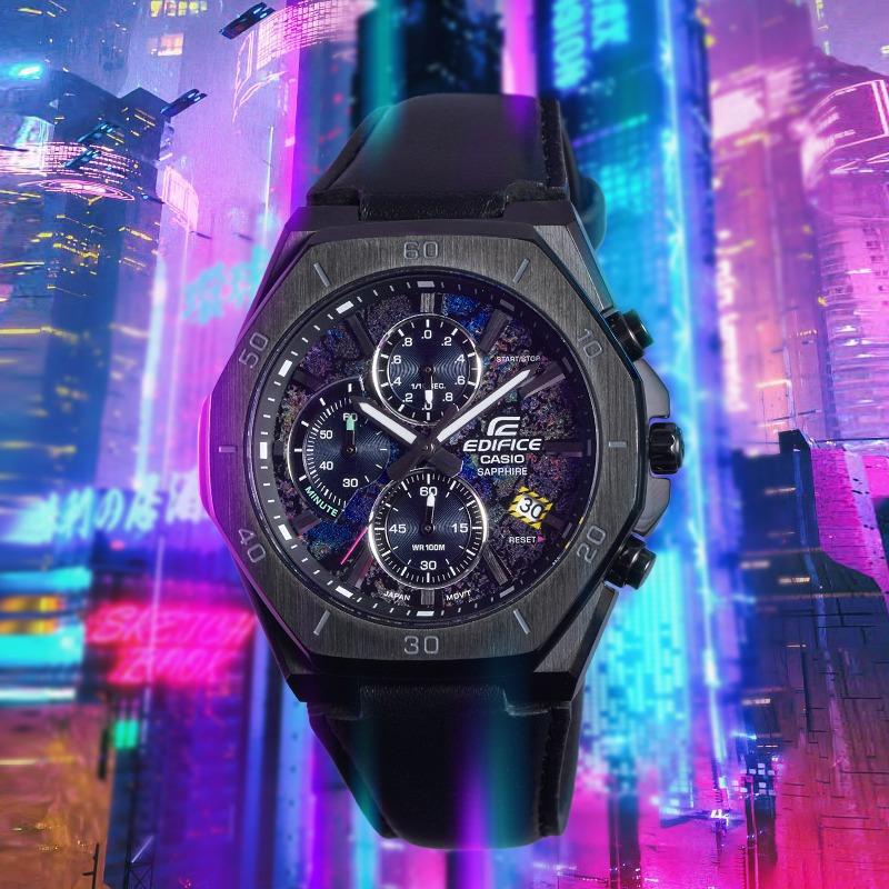 Casio Edifice Men's Stainless Steel 100M Water Resistant Analog Quartz Watch EFB-680CPL-1AV