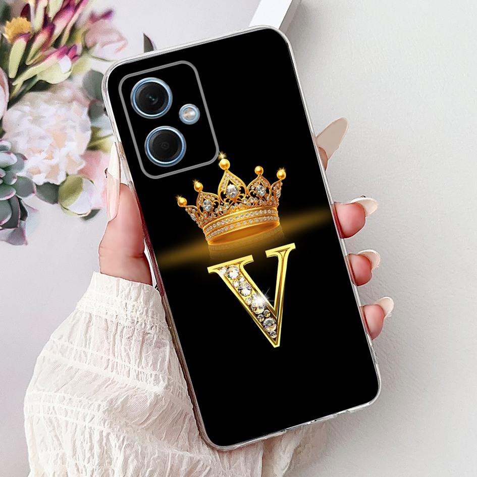 For Xiaomi Redmi Note 12 5G Case Lovely Crown Letters Transparent Silicone Soft Slim Cover For Redmi Note 12 Pro Plus Phone Bags