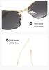 Women's Y2K Cat-Eye Metal Sunglasses - High-End Luxury, European & American Street Style Sun Protection Glasses