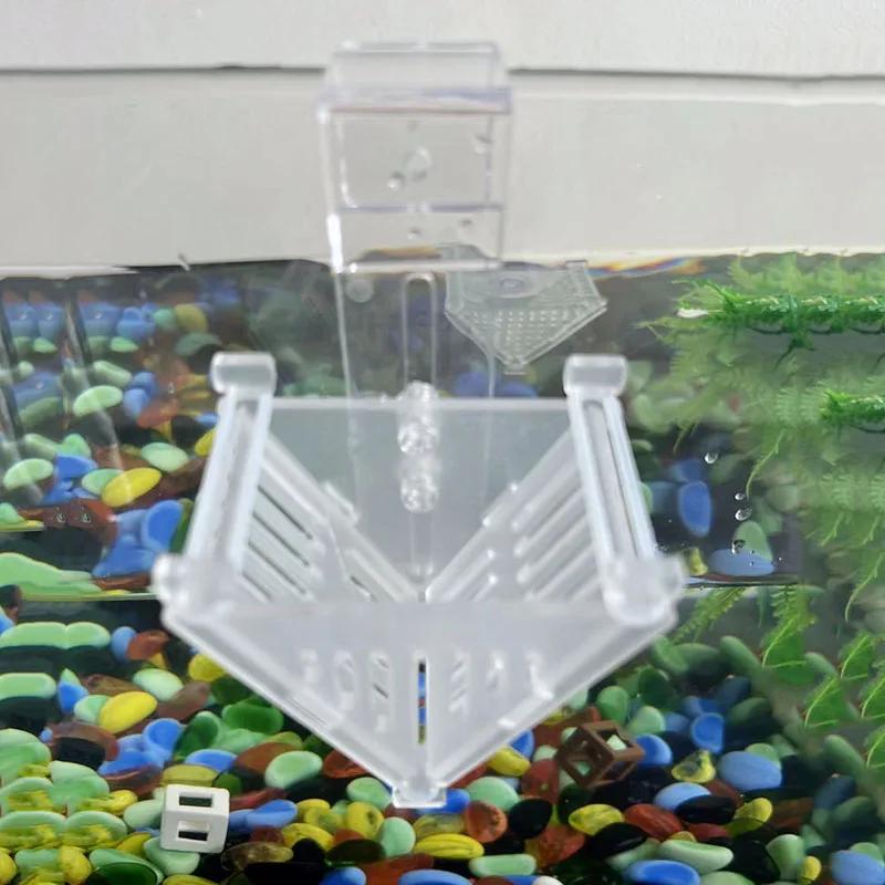 New Acrylic Aquarium Decoration Hanging Fish Tank Mini Crystal Pot Polka Water Planting Cylinder Cup Feeding Accessories