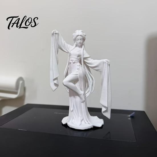 Fine Water Sleeve Dancer 3D Printed Ancient Chinese Ornament, Elegant Flowing Figurine, Artistic Tea Room Accents Traditional Oriental Aesthetic