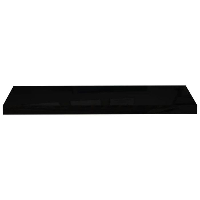 VidaXL Floating Wall Shelf High Gloss Black 80x23.5x3.8 Cm MDF