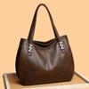 High Quality Soft Leather Large Capacity Women Tote Bags Luxury Shoulder Bags Fashion Handbags and Purses Commuting Sac a Main