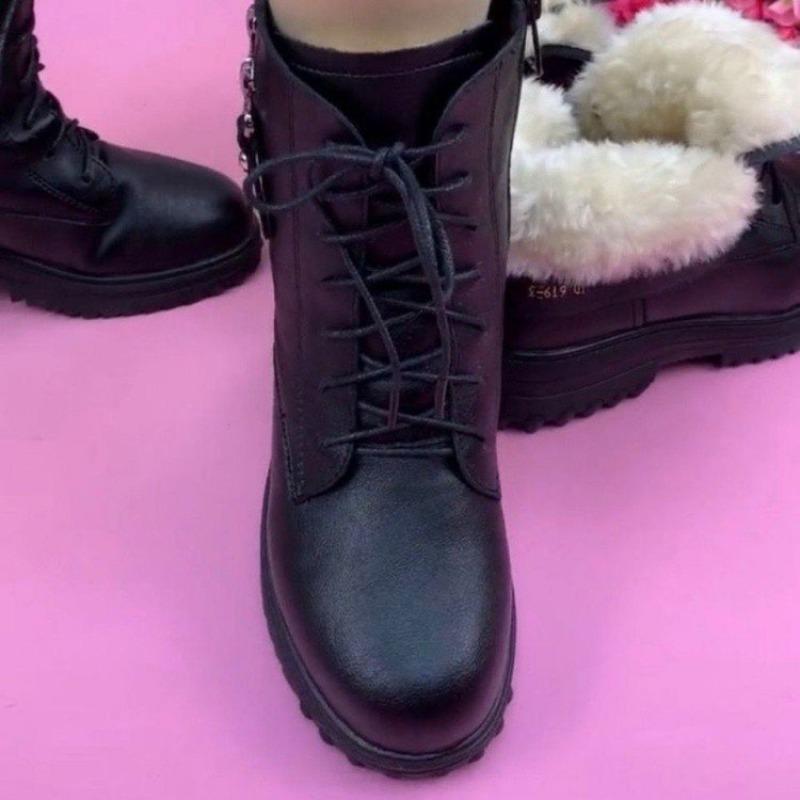 thick-soled Martin boots for women's winter new velvet non-slip warm thick-soled medium tube snow boots for women