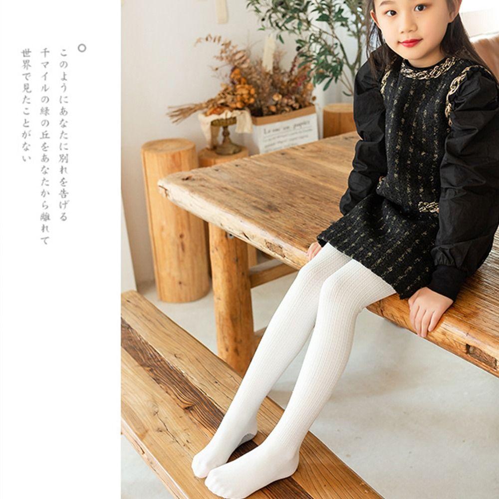 Girl Solid Color Flower Pattern Children Pantyhose Kids Leggings Autumn Winer Leggings Dance Tights