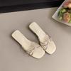 With Skirts, Beautiful Women's Cool Slippers 2025 Gentle Bow Open-toed Slippers Women's Summer Wear