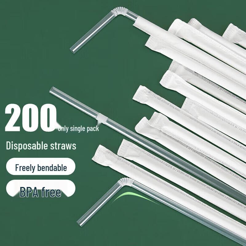 Одноразовые кухонные и праздничные принадлежности Uou 200 disposable straws