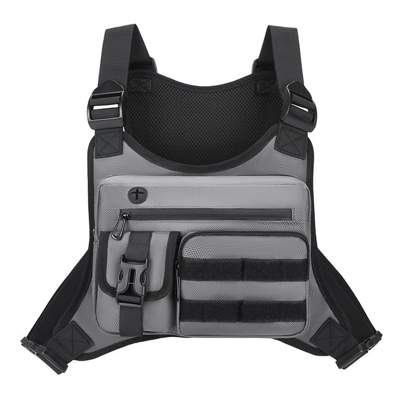 Outdoor Vest Multi-Functional Waterproof Wear-resistant Backpack Men's Chest Bag for Hunting Fishing Camping