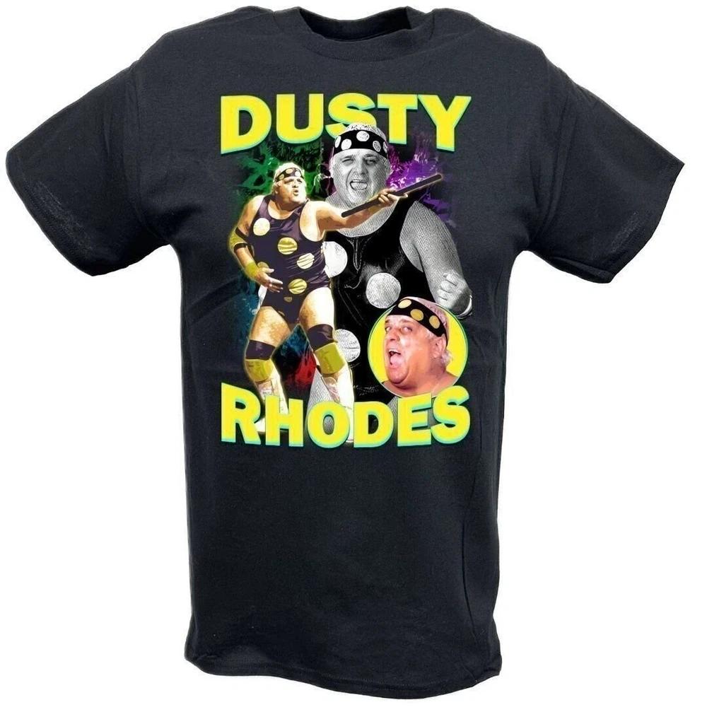 Dusty Rhodes Polka Dot Pose Black Tshirt M