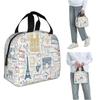 Romantic Paris Eiffel Tower Design Insulated Lunch Bag for Women Kids Portable Food Boxes Thermal Lunch Box Tote