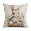 New Easter Pillowcase Country Cartoon Rabbit Easter Egg Pillowcase Sofa Cushion Pillowcase