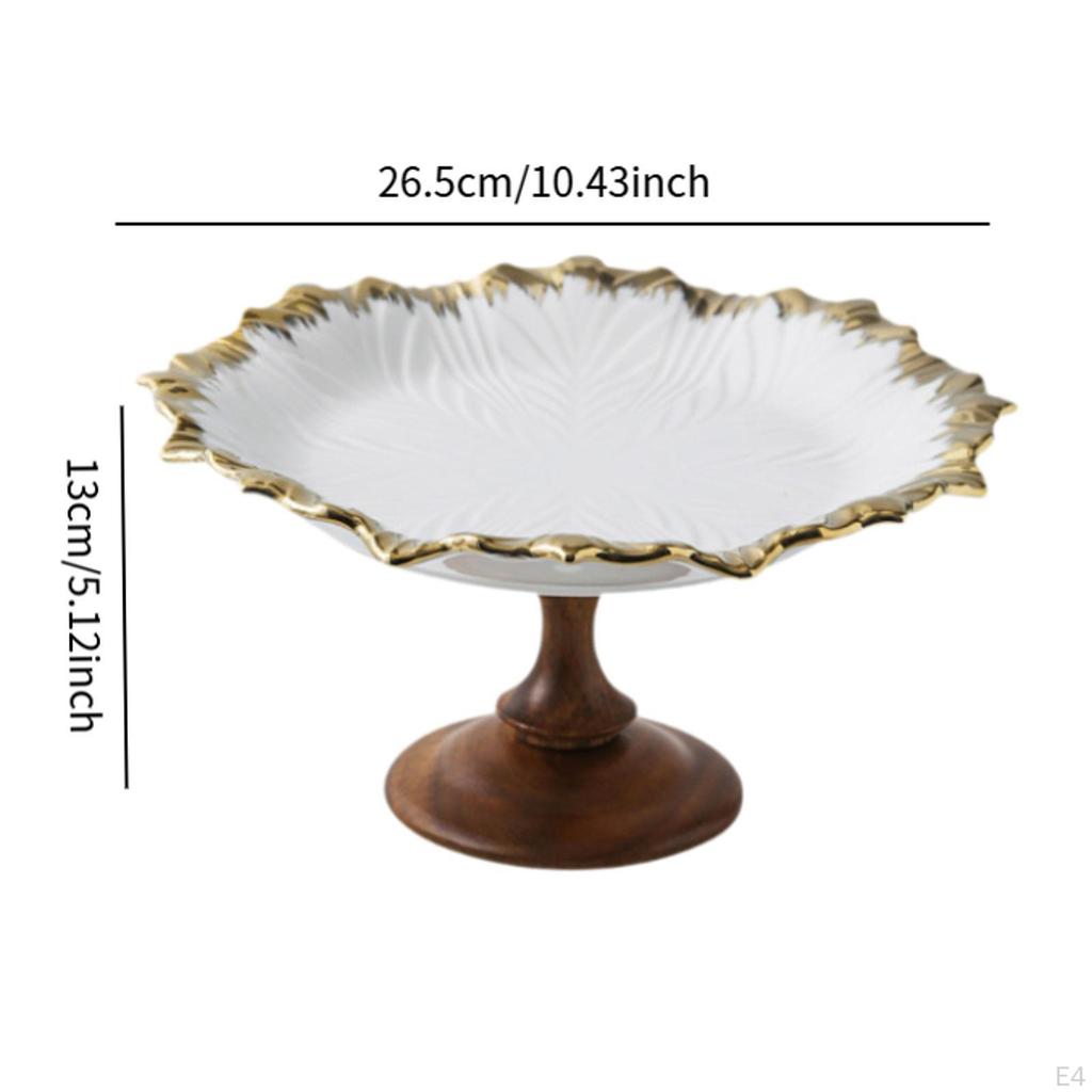 Kuchenständer Cupcake Holzboden Rund Snack Süßigkeitenplatte Dessert Präsentationsständer für