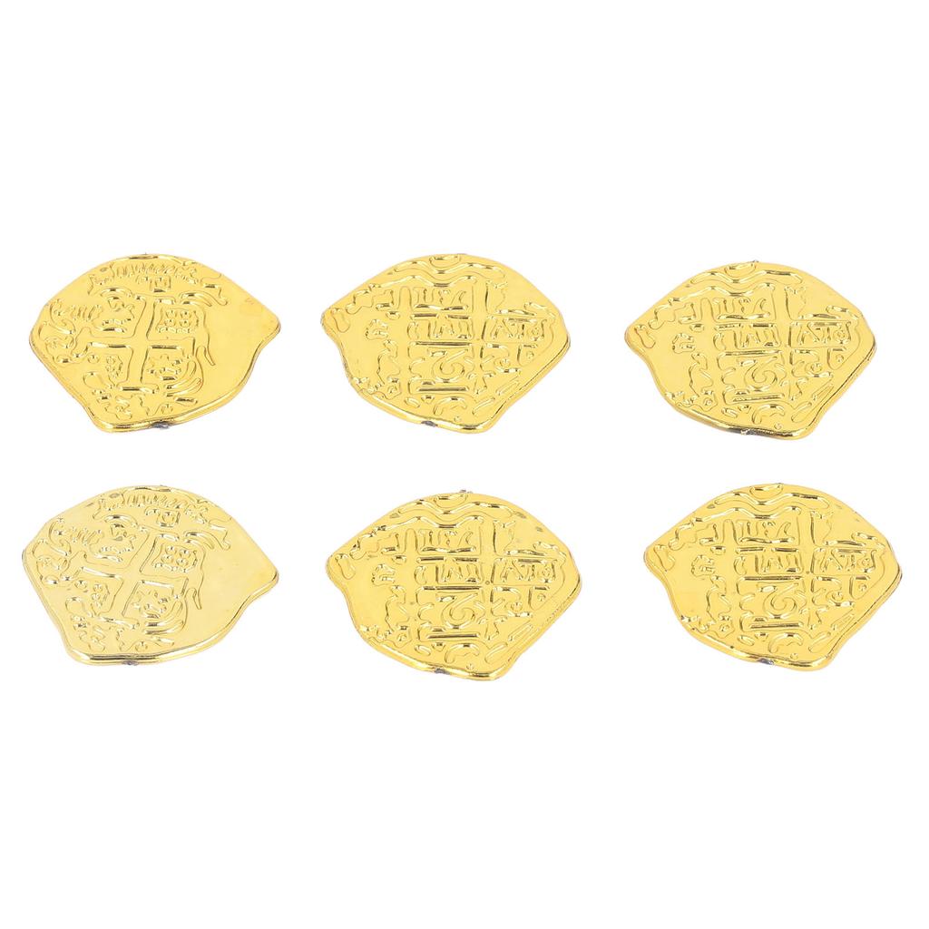 100pcs Pirate Coins Decor High Simulation Special Patterns Festival Decorative Coins for Halloween Party Golden
