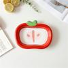 Ceramic Fruit Plate, Dried Fruit Snack Plate, Cute Strawberry Shape Plate, Personalized Underglaze Color Household Snack Plate