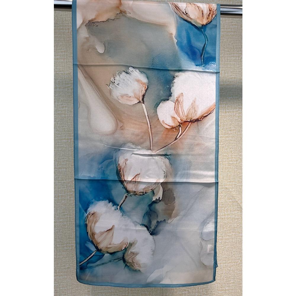 

Fall In Love At First Sight Double Crepe Thin Silk Long Scarf Spring And Summer Sunscreen Mulberry Silk Silk Scarf Multifunctional Scarf 140CM