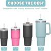 30cm Replacement Straw for Insulation Cup Simple Reusable Long Straws for 30 Oz 40 Oz Tumbler Cup Straws with Cleaning Brush 5