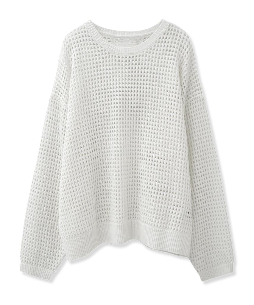 AVANDRESS Wreath Punching Loose Fit Knit_2 Colors